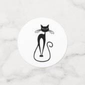 Whimsical Black Cat Konfetti (Klein Vorderseite)