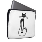 Whimsical Black Cat Laptopschutzhülle (Vorne Rechts)