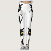Whimsical Black Cat Leggings (Vorderseite)