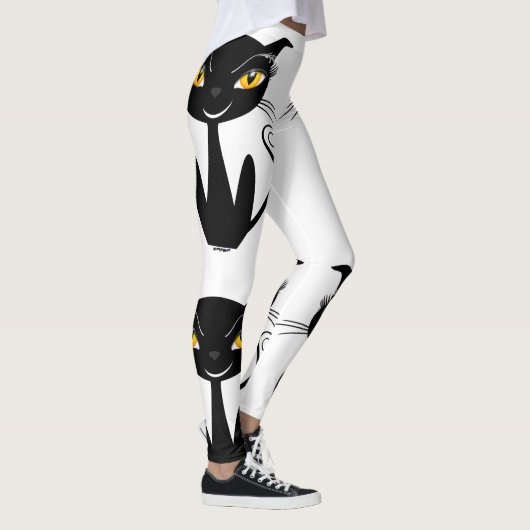 Whimsical Black Cat Leggings (Rechts)