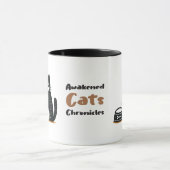 Whimsical Black Cat Manifesting Full Food Bowl Tasse (Zentrum)