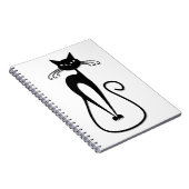 Whimsical Black Cat Notizblock (Rechte Seite)