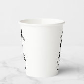 Whimsical Black Cat Pappbecher (Links)