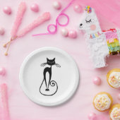 Whimsical Black Cat Pappteller (Party)