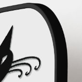 Whimsical Black Cat Personal Pickleball Schläger (Linke Seite)