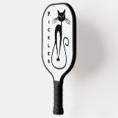 Whimsical Black Cat Personal Pickleball Schläger (Links)
