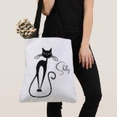 Whimsical Black Cat Personal Tasche (Von Nahem)
