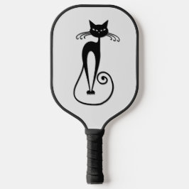 Whimsical Black Cat Pickleball Schläger