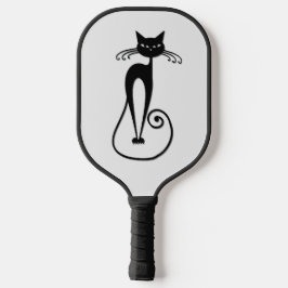 Whimsical Black Cat Pickleball Schläger