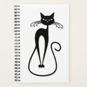 Whimsical Black Cat Planer (Vorderseite)