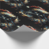 Whimsical Black Cat Santa Christmas Hat Decoupage Geschenkpapier (Ecke)