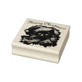 Whimsical Black Cat Santa Christmas Hat saisonale Gummistempel (Stempel)