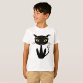 Whimsical Black Cat T-Shirt (Vorne ganz)