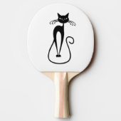 Whimsical Black Cat Tischtennis Schläger (Rückseite)