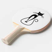 Whimsical Black Cat Tischtennis Schläger (Vorderseite)