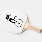 Whimsical Black Cat Tischtennis Schläger (Seitenansicht)