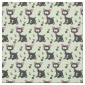 Whimsical Black Cats Stoff (Muster)
