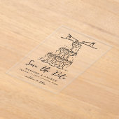 Whimsical Black Champagne Tower Save the Date Acryleinladungen (Ablage )