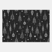 Whimsical Black Christmas Geschenkpapier Set (Vorderseite 2)