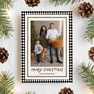 Whimsical Black Diamond Muster Weihnachten 2 Foto