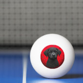Whimsical Black Dog Tischtennisball (Netto)