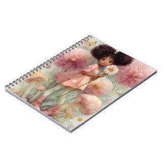 Whimsical Black Girl Art Notebook Notizblock
