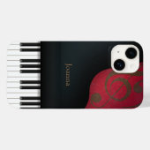 Whimsical Black Grand Piano Personalisiert Case-Mate iPhone Hülle (Rückseite (Horizontal))