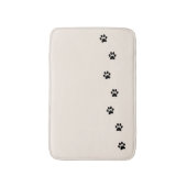 Whimsical Black Kitty Paw Print Elfenbeinbadematte Badematte (Vorderseite Vertikal)