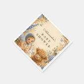 Whimsical Blaue Boho-Baby-Party Serviette (Ecke)