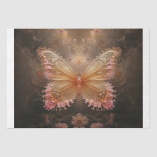 Whimsical Bloom - Fantasy Butterfly Decoupage Seidenpapier (Vorderseite)