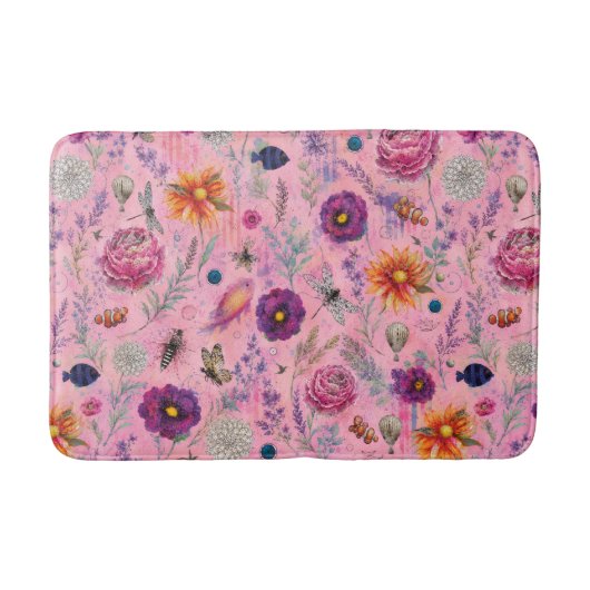 Whimsical Bloom Garten Badematte (Vorderseite)