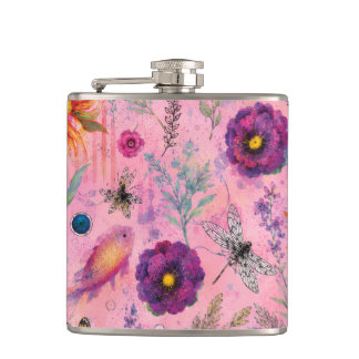 Whimsical Bloom Garten Flachmann