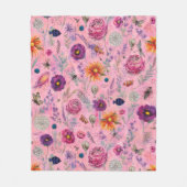 Whimsical Bloom Garten Fleecedecke (Vorderseite)