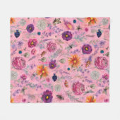 Whimsical Bloom Garten Fleecedecke (Vorderseite (Horizontal))