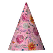 Whimsical Bloom Garten Partyhütchen (Rückseite)
