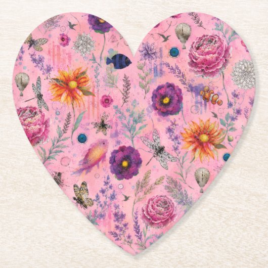 Whimsical Bloom Garten Untersetzer (Vorderseite)