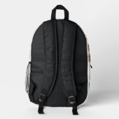 Whimsical Bloom Penguin Bedruckter Rucksack (Rückseite)