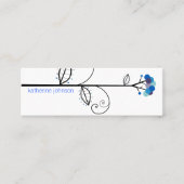 Whimsical Bloom Tree Azure Blauer Punkte farbenfro Mini Visitenkarte (Vorderseite)