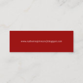 Whimsical Bloom Tree Scarlet rote Punkte farbig Mini Visitenkarte (Rückseite)