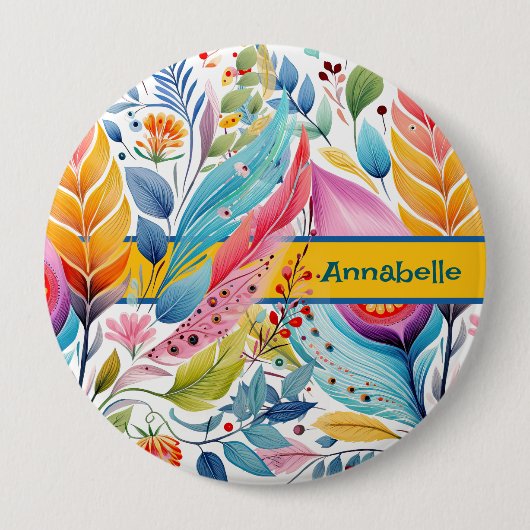 "Whimsical Blooms Florale Symphonie" Button (Vorderseite)