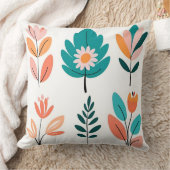 "Whimsical Blooms: HandGezeichnet Boho Pillow Coll Kissen (Decke)