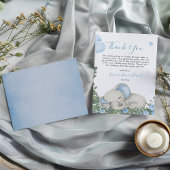 Whimsical Blue Baby Elephant Danke Karte