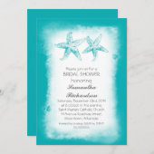 Whimsical Blue Beach Bridal Dusche Einladungen (Vorne/Hinten)