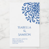 Whimsical Blue Blüh Candle Label Lebensmitteletikett (Einzelnes Label)