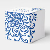 Whimsical Blue Blüh Wedding Geschenkschachtel (Vorderseite)