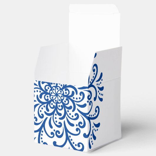 Whimsical Blue Blüh Wedding Geschenkschachtel (Geöffnet)