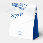 Whimsical Blue Blüh Wedding Geschenkschachtel (Vorderseite)