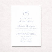 Whimsical Blue Bow Wedding Invitation Einladung