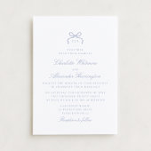Whimsical Blue Bow Wedding Invitation Einladung