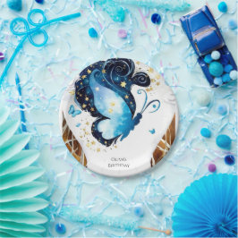 Whimsical Blue Butterfly Geburtstag Pappteller